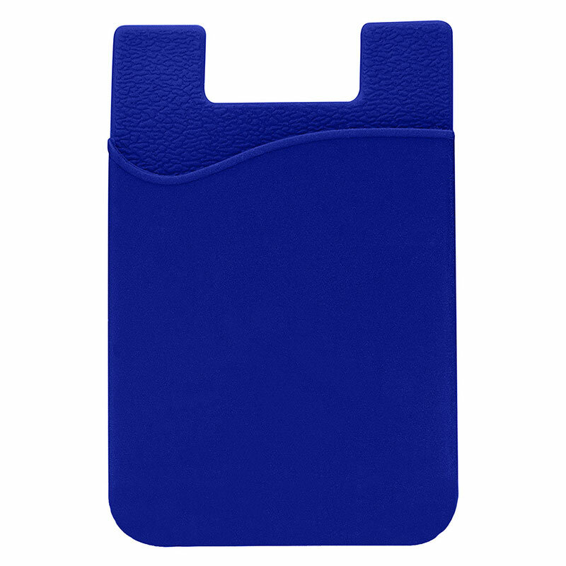 KC-CC01 Adhesive Cell Phone Wallet Silicone Money Credit Card Earphone Holder Stick-on Pouch - Red