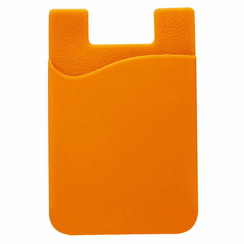 KC-CC01 Adhesive Cell Phone Wallet Silicone Money Credit Card Earphone Holder Stick-on Pouch - Red