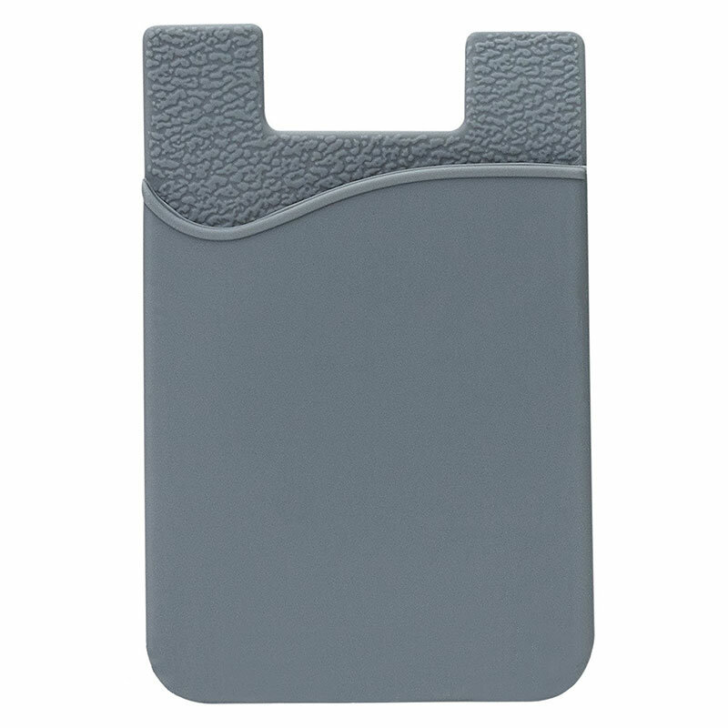 KC-CC01 Adhesive Cell Phone Wallet Silicone Money Credit Card Earphone Holder Stick-on Pouch - Red