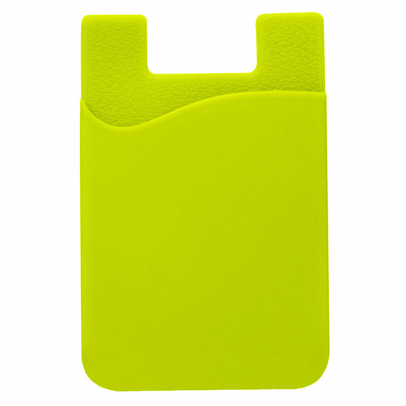 KC-CC01 Adhesive Cell Phone Wallet Silicone Money Credit Card Earphone Holder Stick-on Pouch - Red