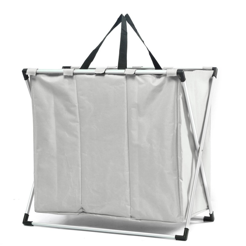 Cloth Lattice Laundry Basket Three Dirty Clothes Home Furnishing Lint Dirty Clothes Storage Baskets -  Pink