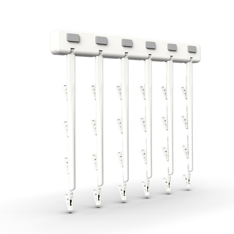 Multi-function Folding Air Dry Rack Hole Free Clothes Rack Balcony Sock Dry Rack for Indoor Clothes Hanger - White