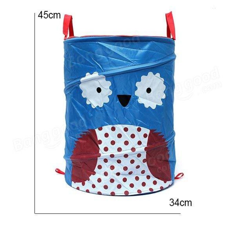 34x45cm Foldable Laundry Storage Basket Bathroom Cartoon Clothes Pants Bag - 03