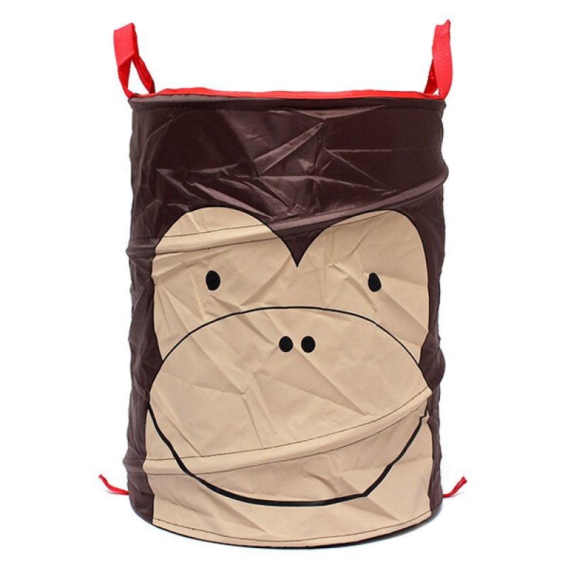 34x45cm Foldable Laundry Storage Basket Bathroom Cartoon Clothes Pants Bag - 03