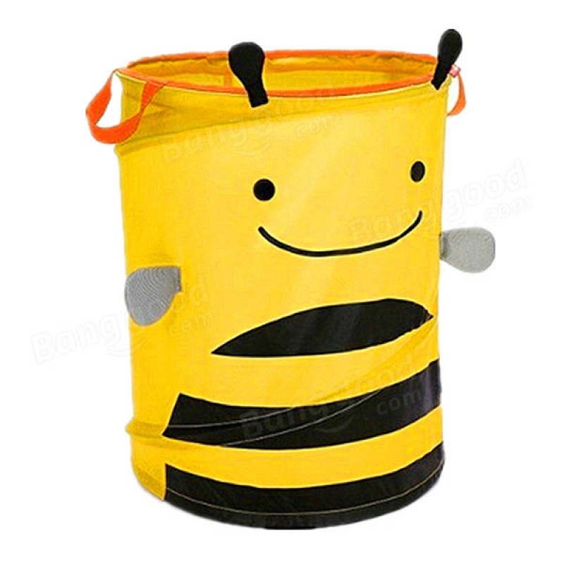 34x45cm Foldable Laundry Storage Basket Bathroom Cartoon Clothes Pants Bag - 03