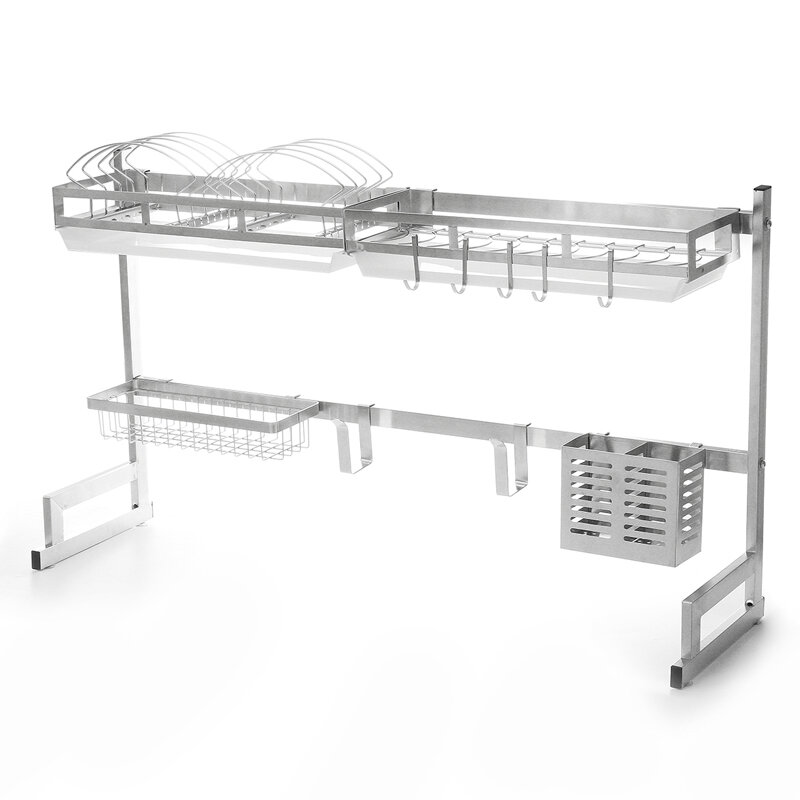 Stainless Steel Kitchen Dish Drying Rack Drainer S...