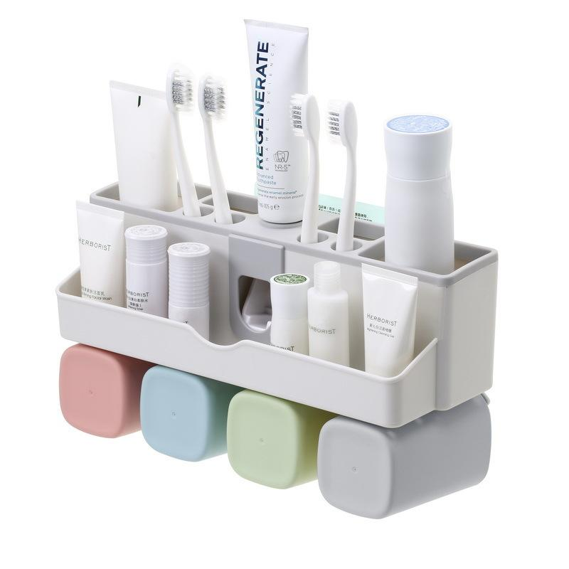 Toothbrush Holder Set Storage Suplies Save Space N...