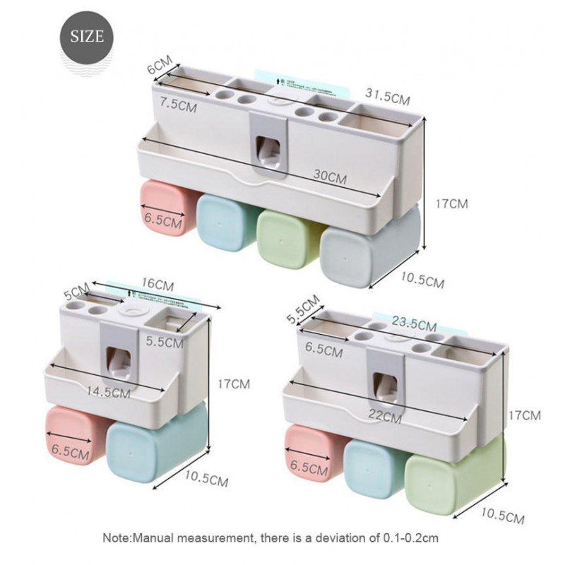 Toothbrush Holder Set Storage Suplies Save Space N...