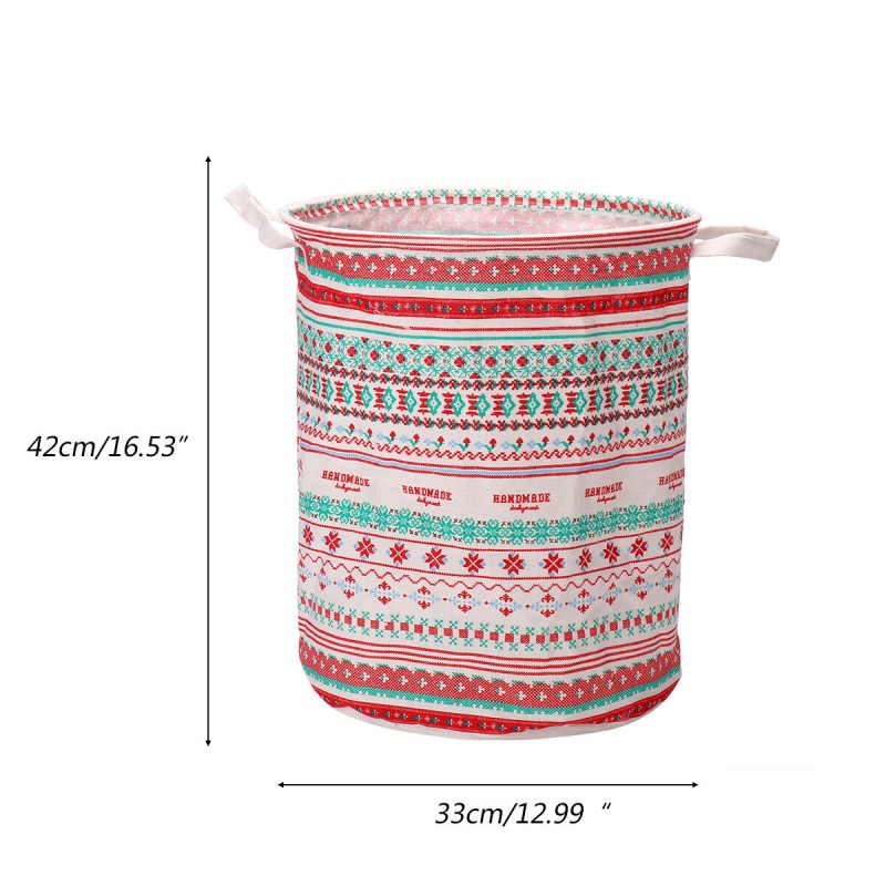 Round Foldable Laundry Storage Bucket Toys Sundries Waterproof Hamper - Jungle Tree