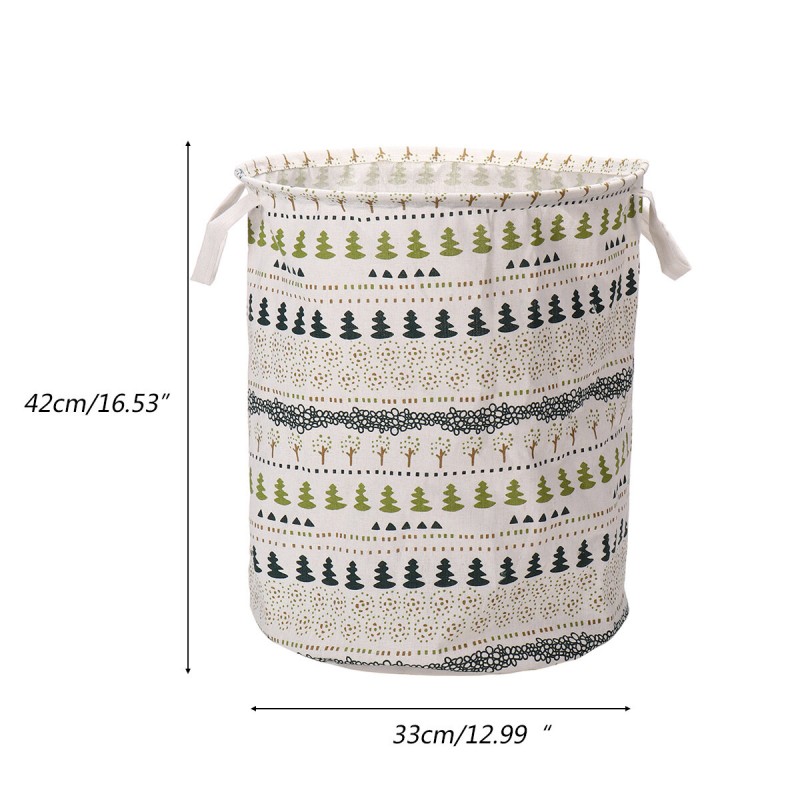 Round Foldable Laundry Storage Bucket Toys Sundries Waterproof Hamper - Jungle Tree