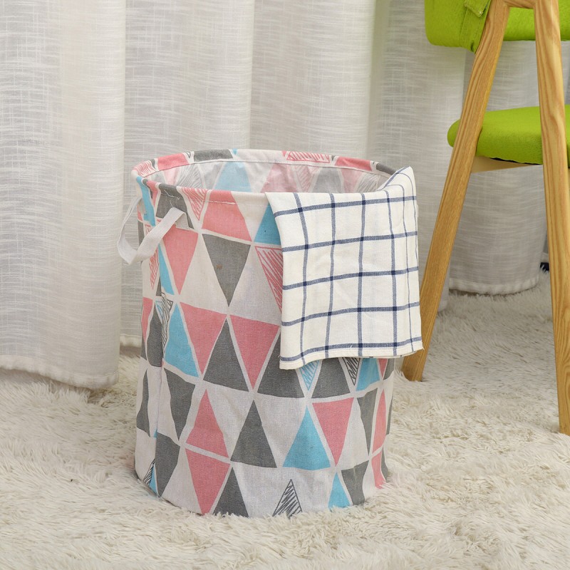 Round Foldable Laundry Storage Bucket Toys Sundrie...