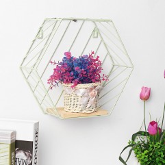 Vintage Wall Unit Retro Wood Industrial Style Meta...