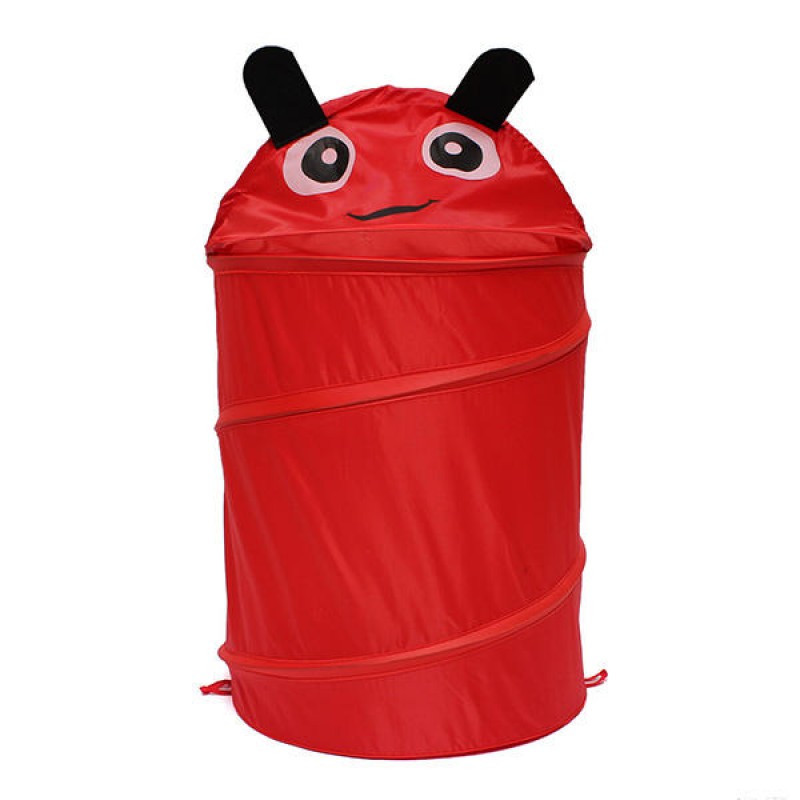 32x45cm Foldable Animal Design Laundry Bag Bathroom Dirty Clothes Casket - Orange Bear