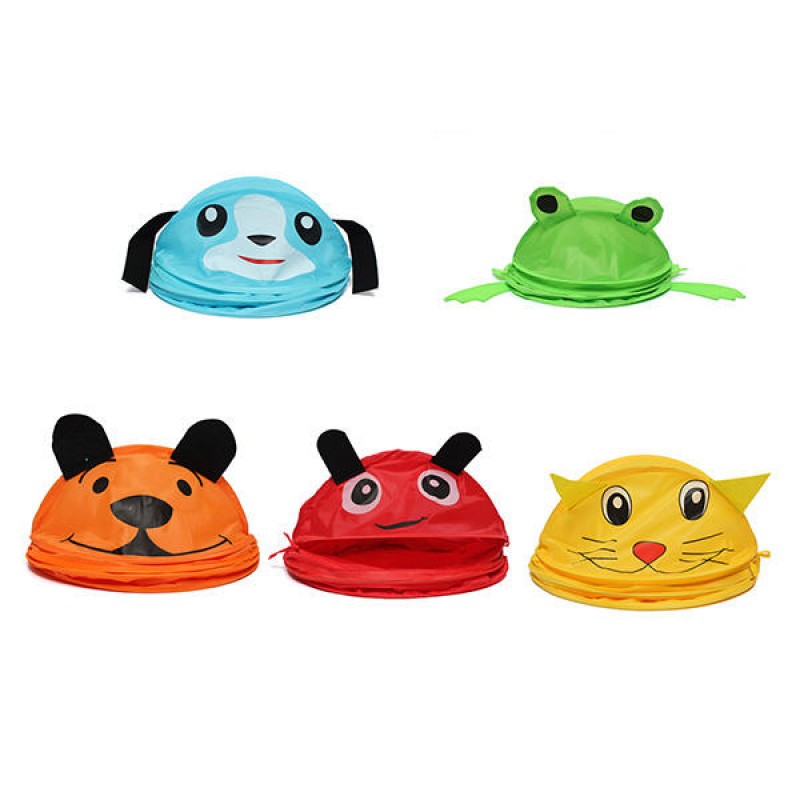 32x45cm Foldable Animal Design Laundry Bag Bathroom Dirty Clothes Casket - Orange Bear