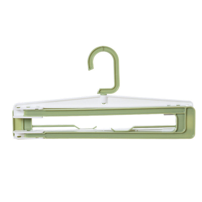 Folding Hanger Cloth Racks Portable Travel Hanger Racks Plastic Drying Racks - Green