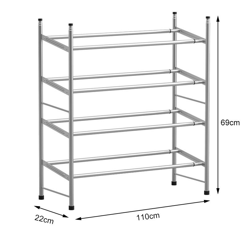 3 Tiers Shoe Rack Storage Organizer Tower Metal Shelf Stand Sneake Rack Home - White