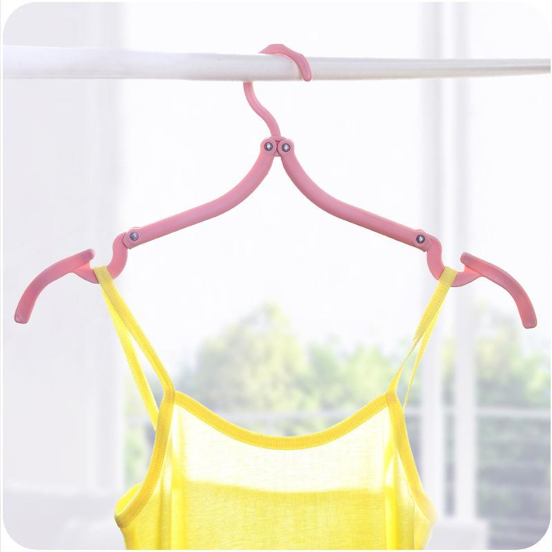 Folding Travel Hanger Portable Travel Clothes Brace Household Windproof Clothes Hanger Non-slip Clothes Hanger Plastic Cloth Han