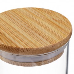 10 Pcs Glass Canister Set with Bamboo Lids Glass J...