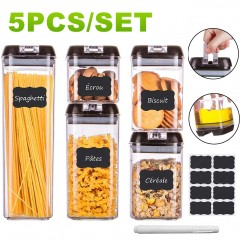 5PCS Air-Tight Food Storage Container Easy Lock Se...